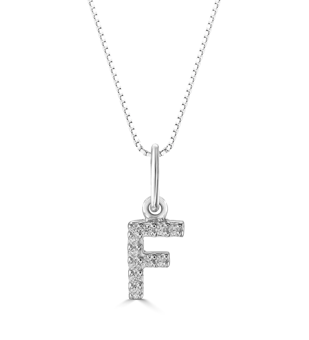 10k Gold Mini Diamond Letter Necklace