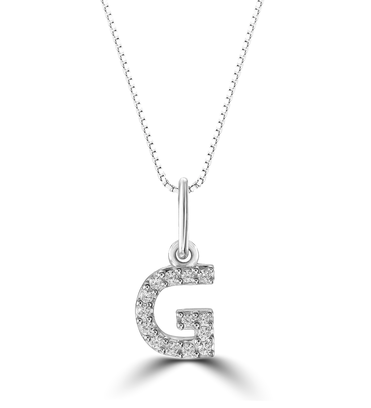 10k Gold Mini Diamond Letter Necklace