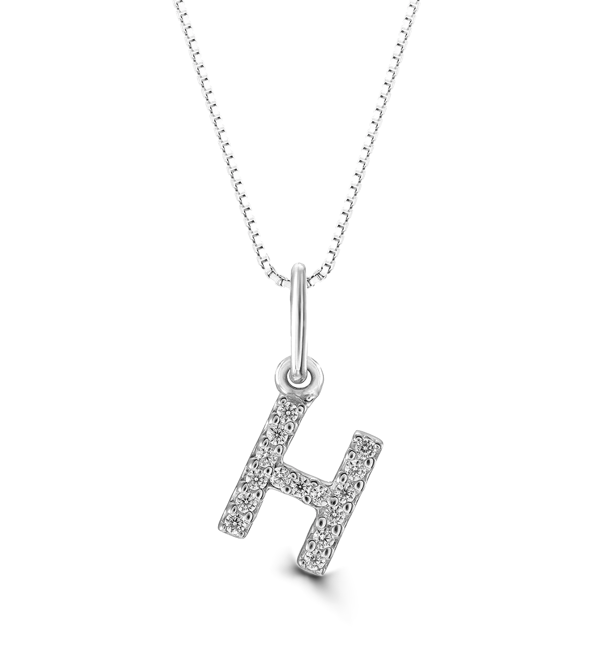 10k Gold Mini Diamond Letter Necklace