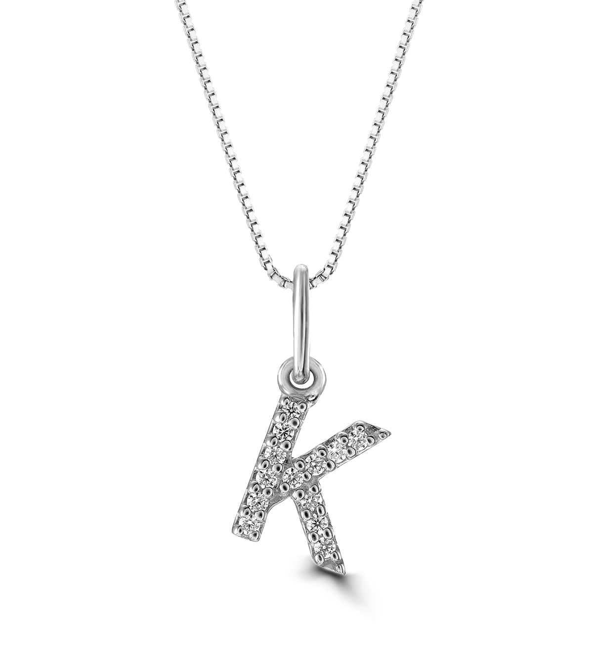 10k Gold Mini Diamond Letter Necklace