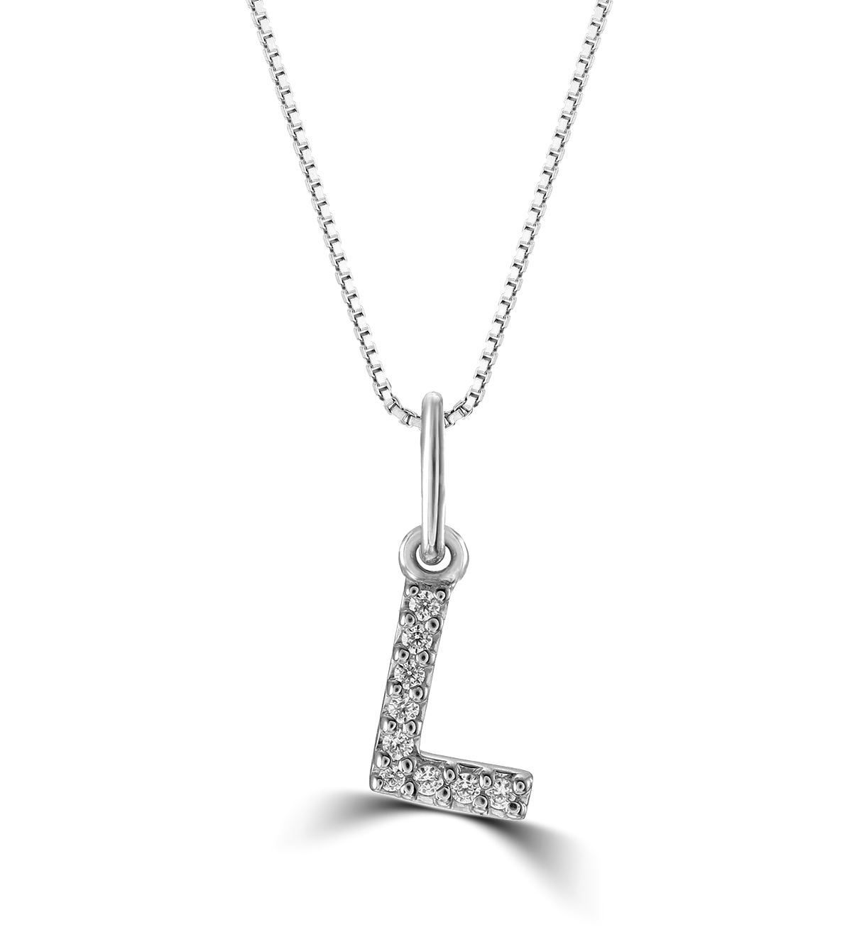 10k Gold Mini Diamond Letter Necklace