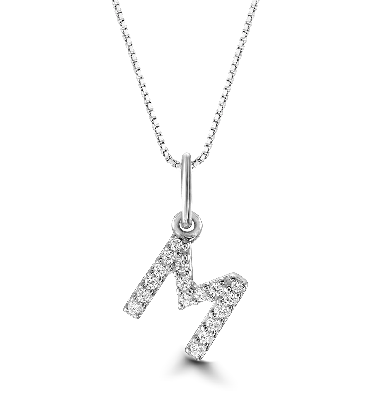 10k Gold Mini Diamond Letter Necklace