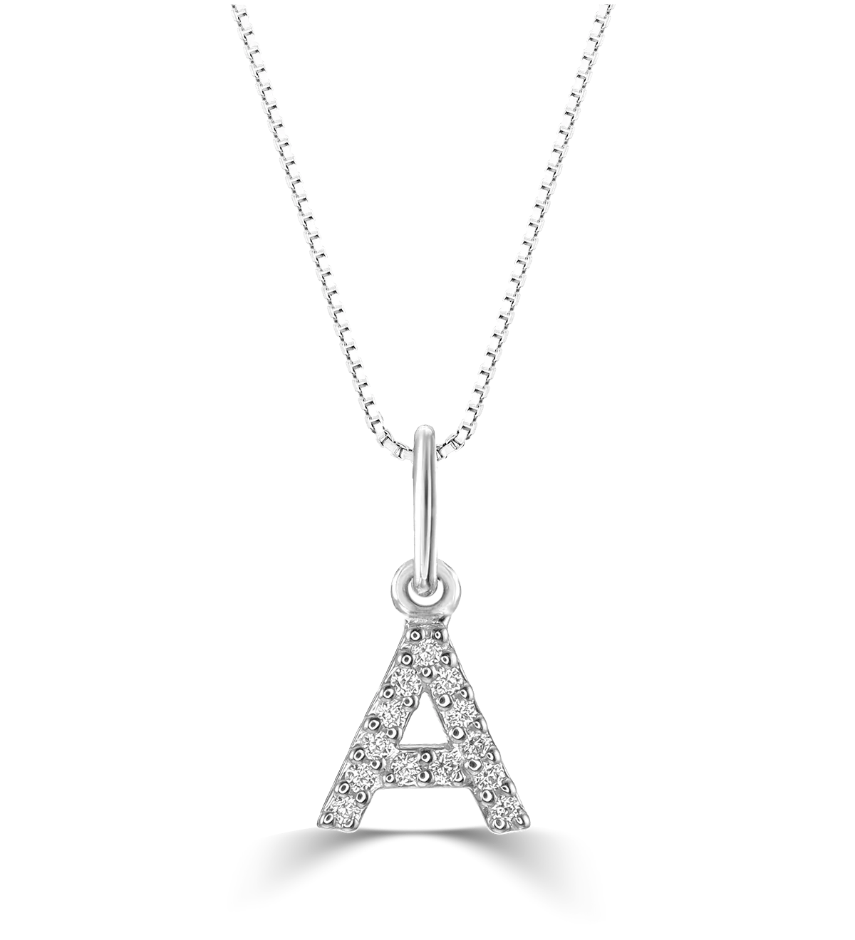 10k Gold Mini Diamond Letter Necklace