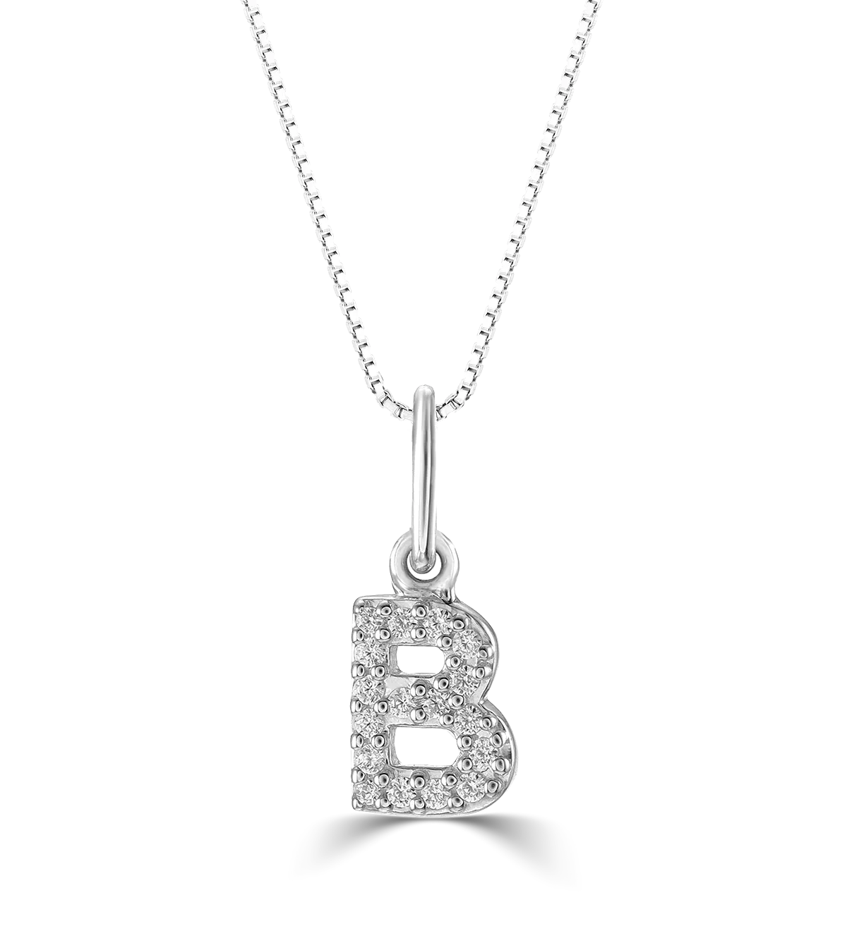 10k Gold Mini Diamond Letter Necklace