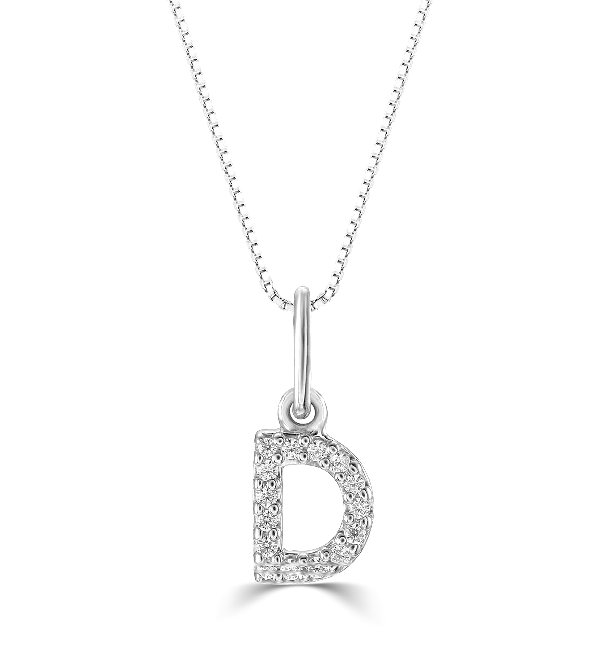 10k Gold Mini Diamond Letter Necklace