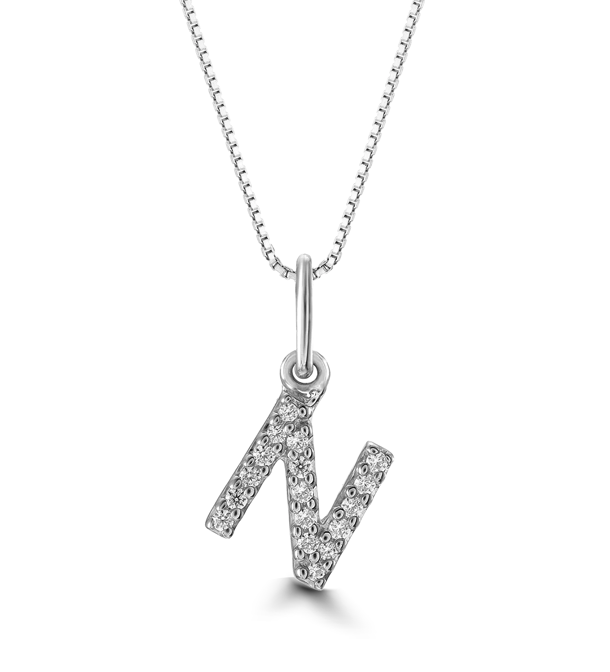 10k Gold Mini Diamond Letter Pendant