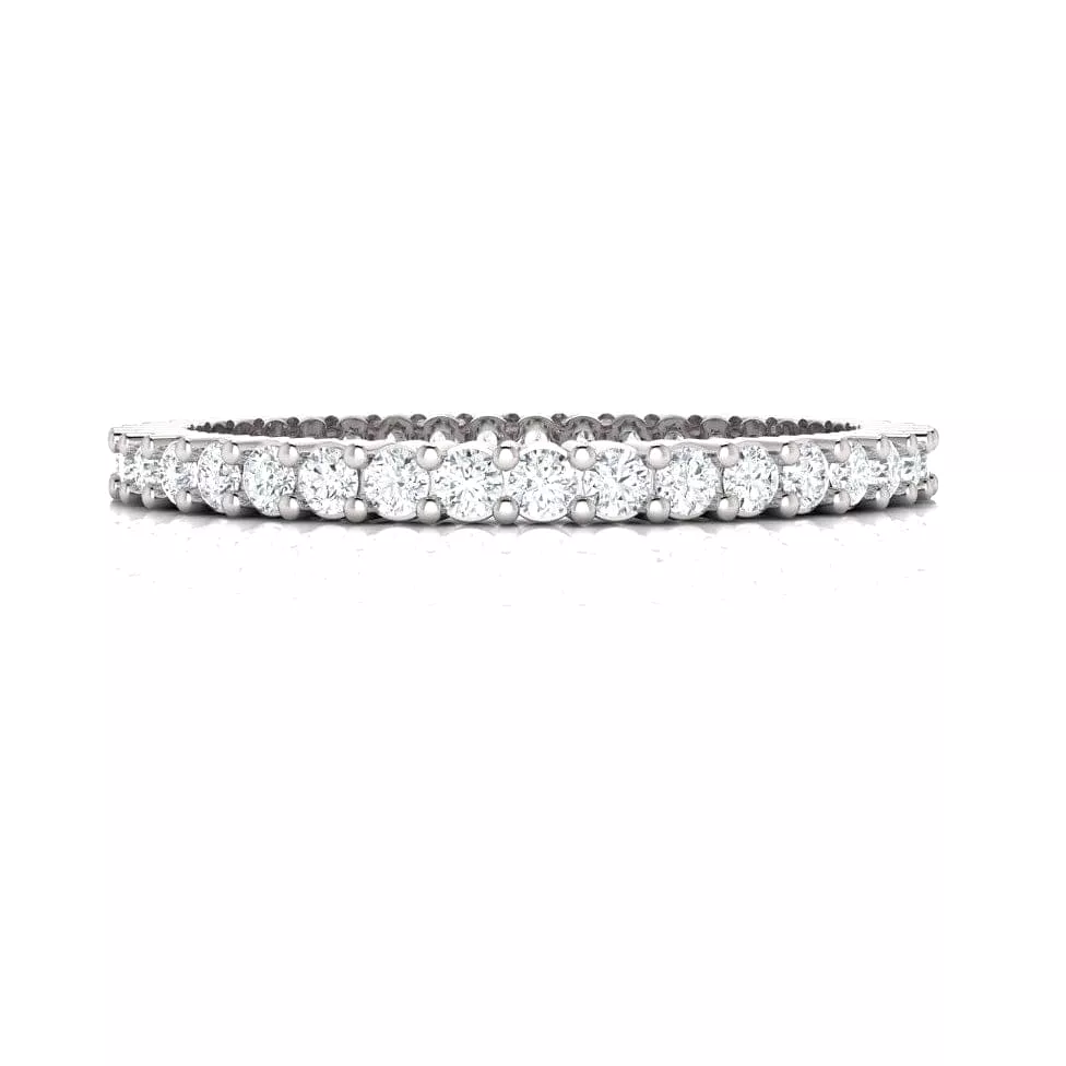 14K & 18K Gold Mini Round Diamond Eternity Ring, Lab Grown