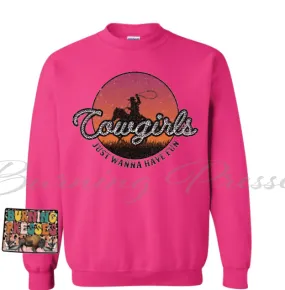 936 Cowgirls just wanna have fun DTF/Sublimation Transfer