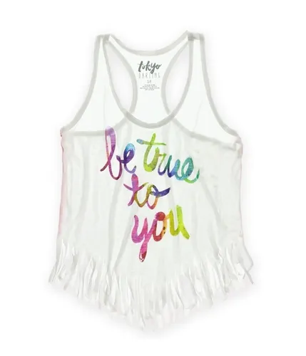 Aeropostale Womens Be Tru Fringed Tank Top