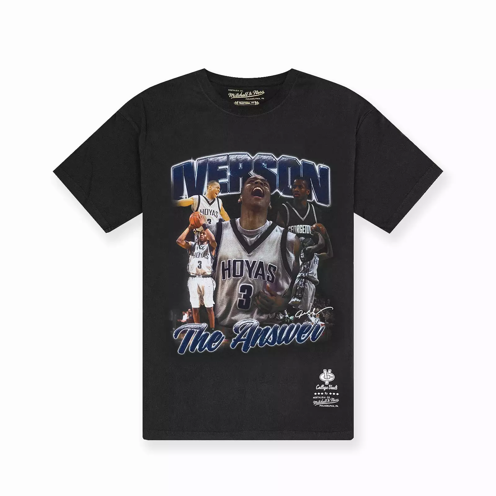 Allen Iverson Georgetown Hoyas The Answer Tee - Faded Black