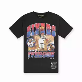 Allen Iverson Philadelphia 76ers Photo Player Tee - Faded Black