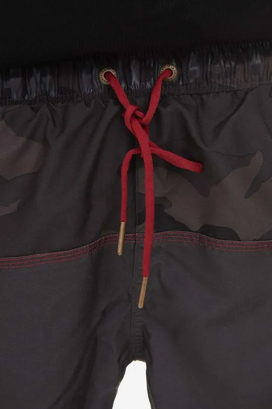 Alpha Industries swim shorts Camo Swim Short black color