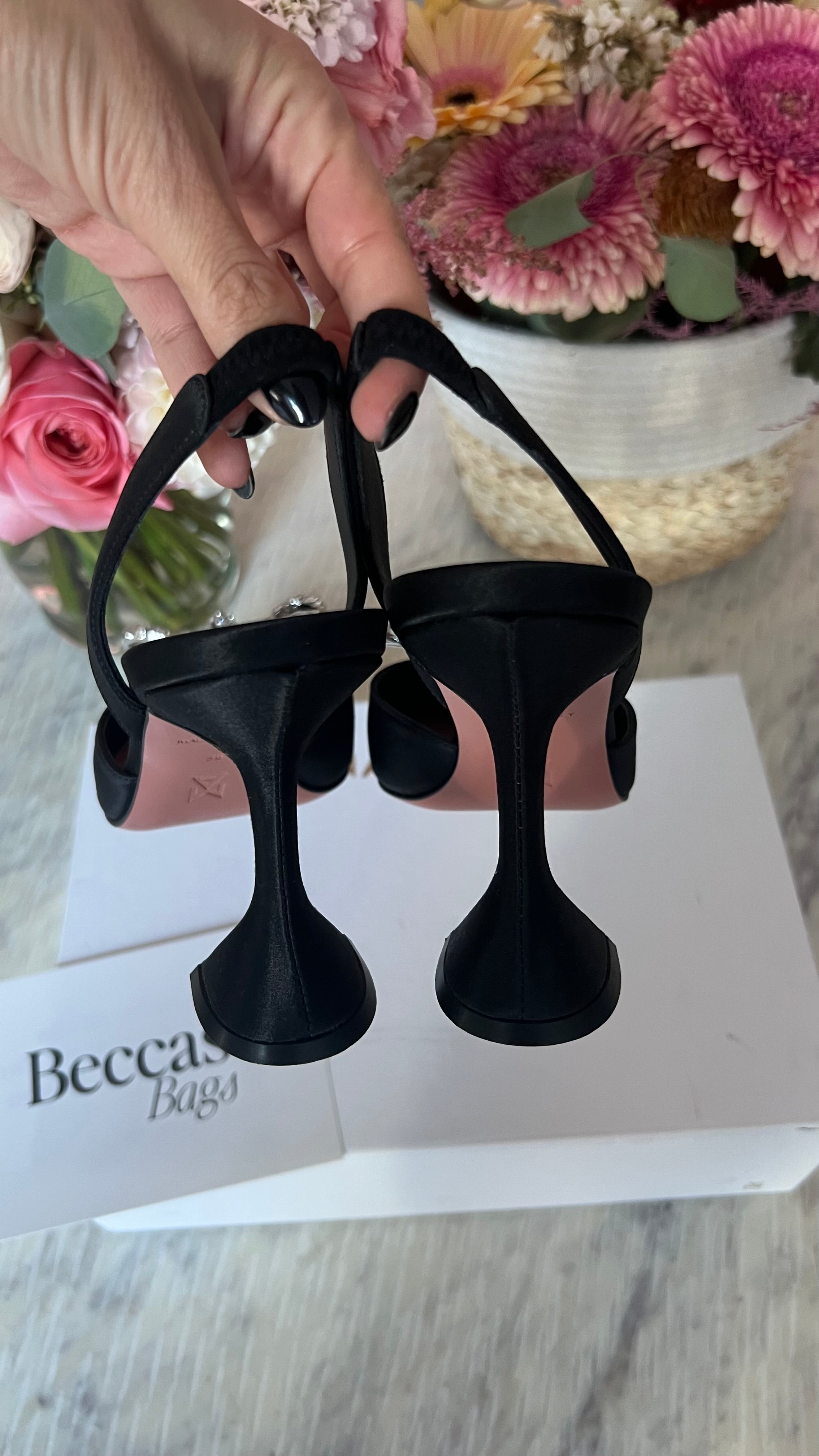 Amina Muaddi Rosie Bow Heels