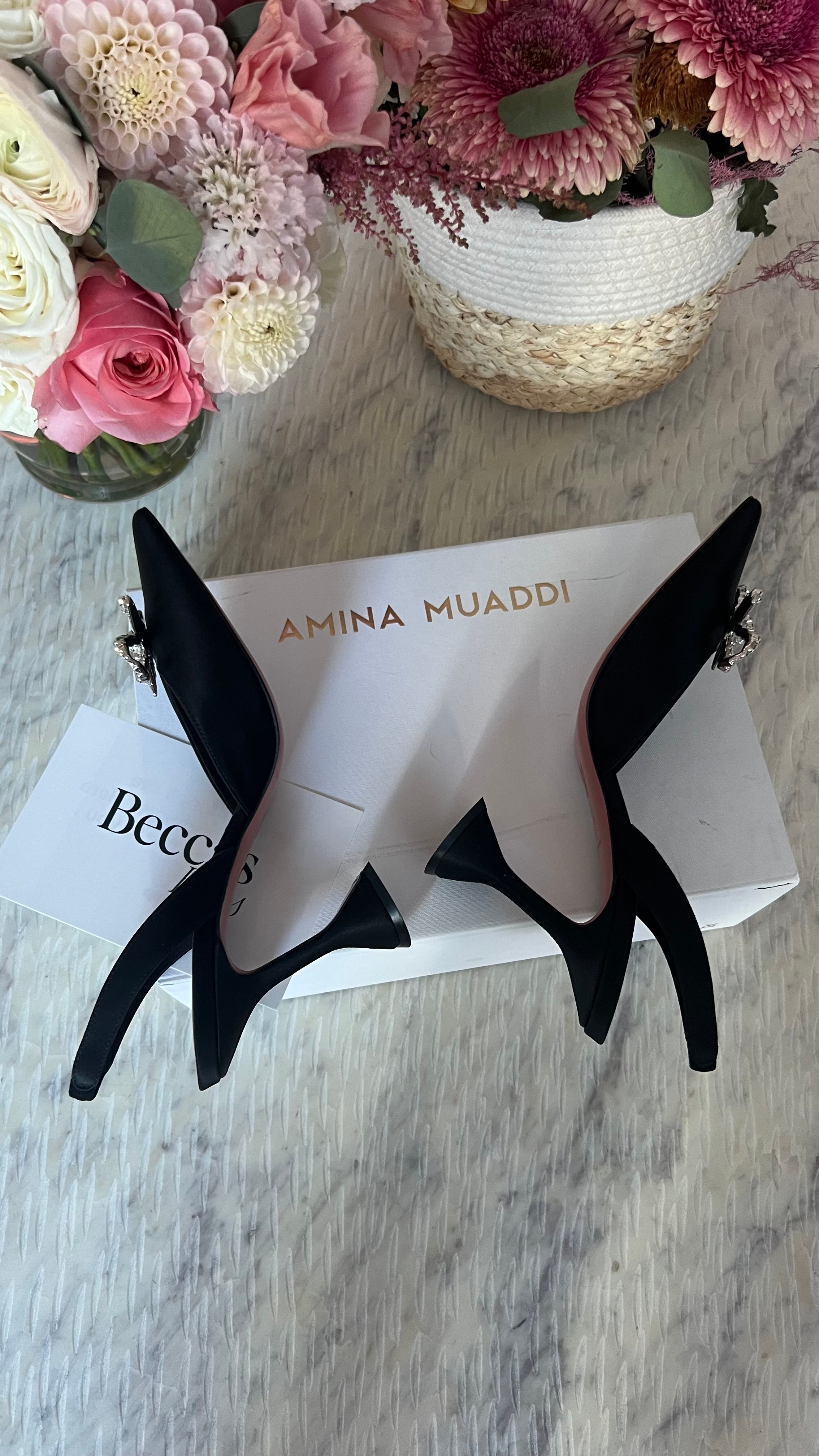 Amina Muaddi Rosie Bow Heels