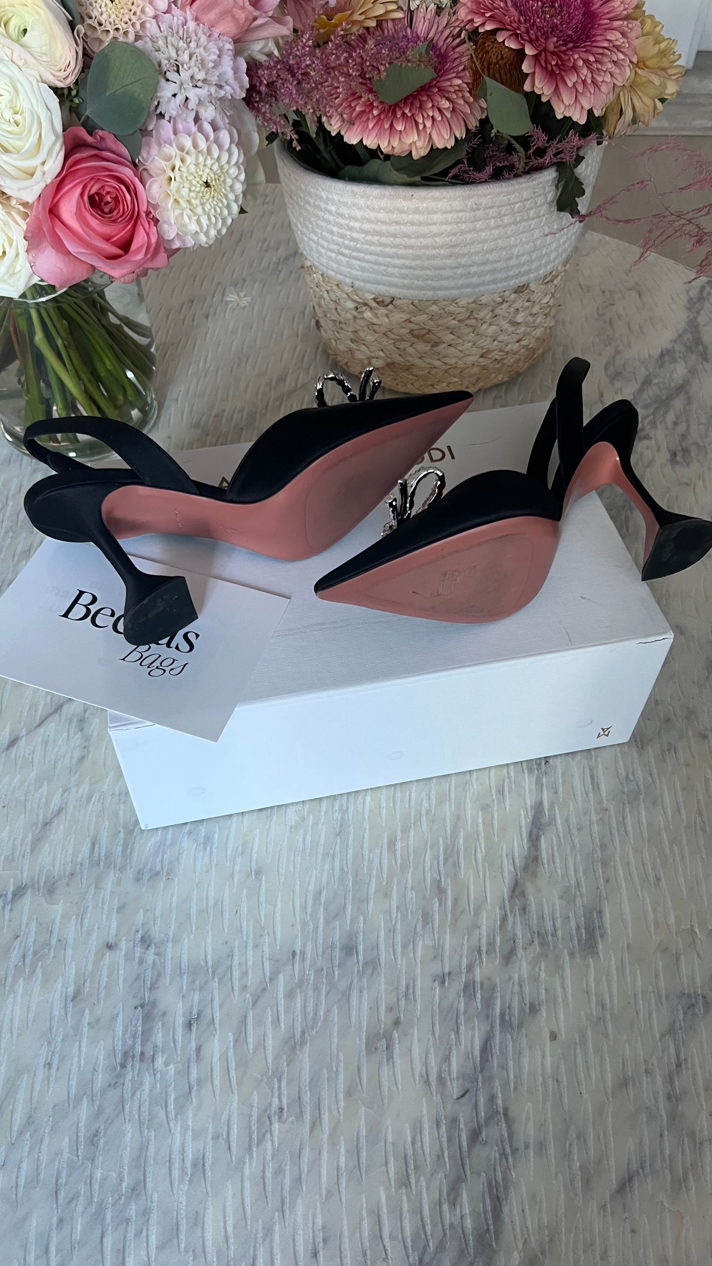 Amina Muaddi Rosie Bow Heels