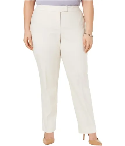 Anne Klein Womens Double Weave Casual Trouser Pants