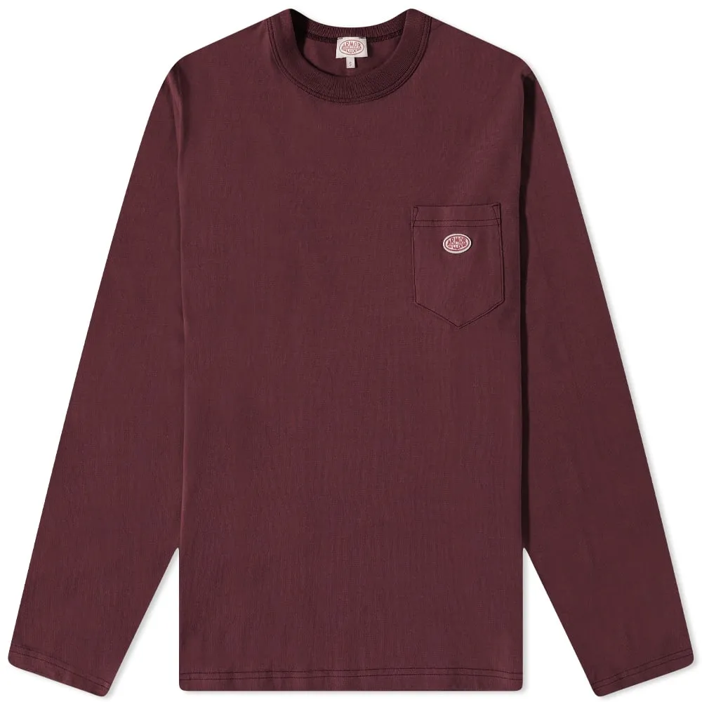 Armor-Lux Long Sleeve Callac Pocket T-ShirtDark Burgundy