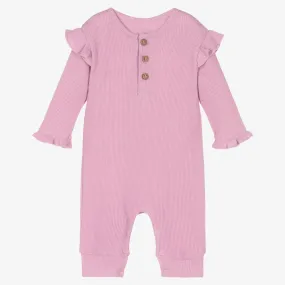 Baby Girls Purple Pima Cotton Romper