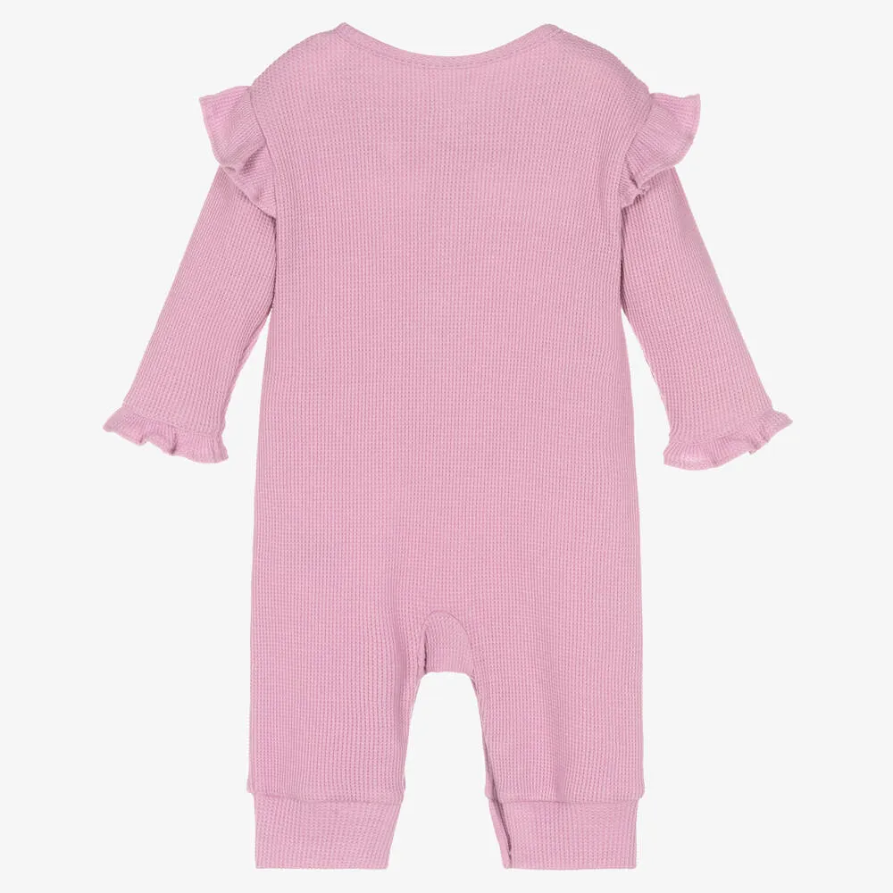 Baby Girls Purple Pima Cotton Romper