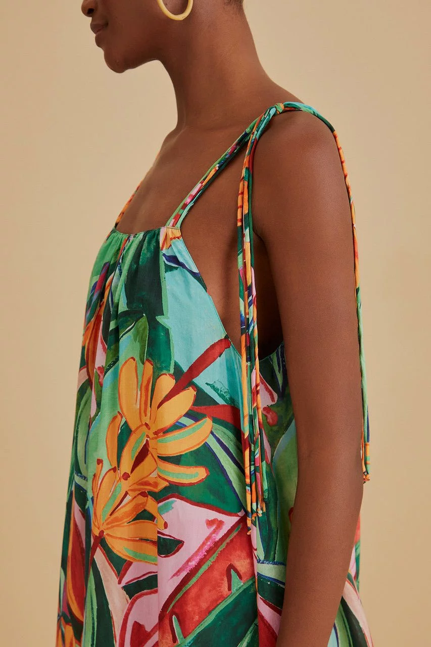 Banana Foliage Multicolor Sleeveless Midi Dress {Farm Rio}