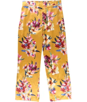 Bar Iii Womens Floral Casual Wide Leg Pants