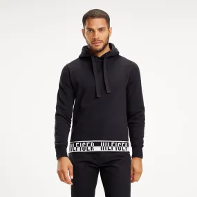 Black Logo Drawstring Hoody | Sweatshirts & Hoodies | Tommy Hilfiger