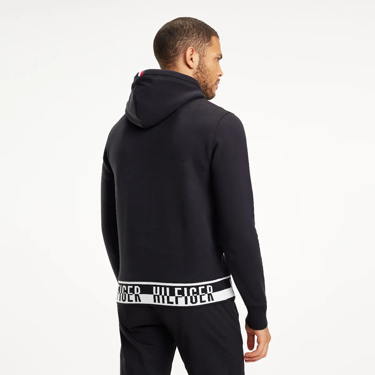 Black Logo Drawstring Hoody | Sweatshirts & Hoodies | Tommy Hilfiger