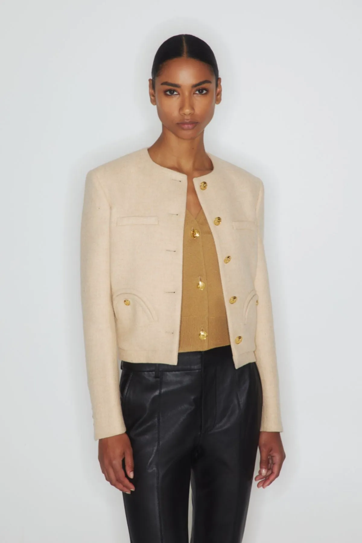 Blazé Milano All In Shamo Bolero Jacket - Cream