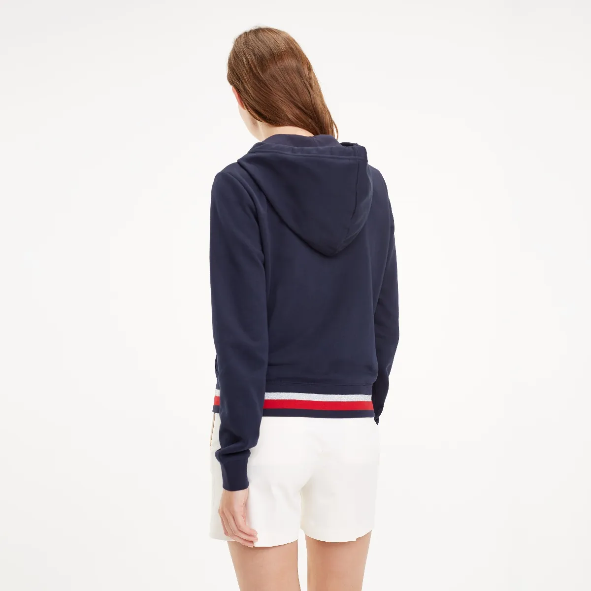 Blue Colour-Blocked Hem Drawstring Hoody | Sweatshirts & Hoodies | Tommy Hilfiger