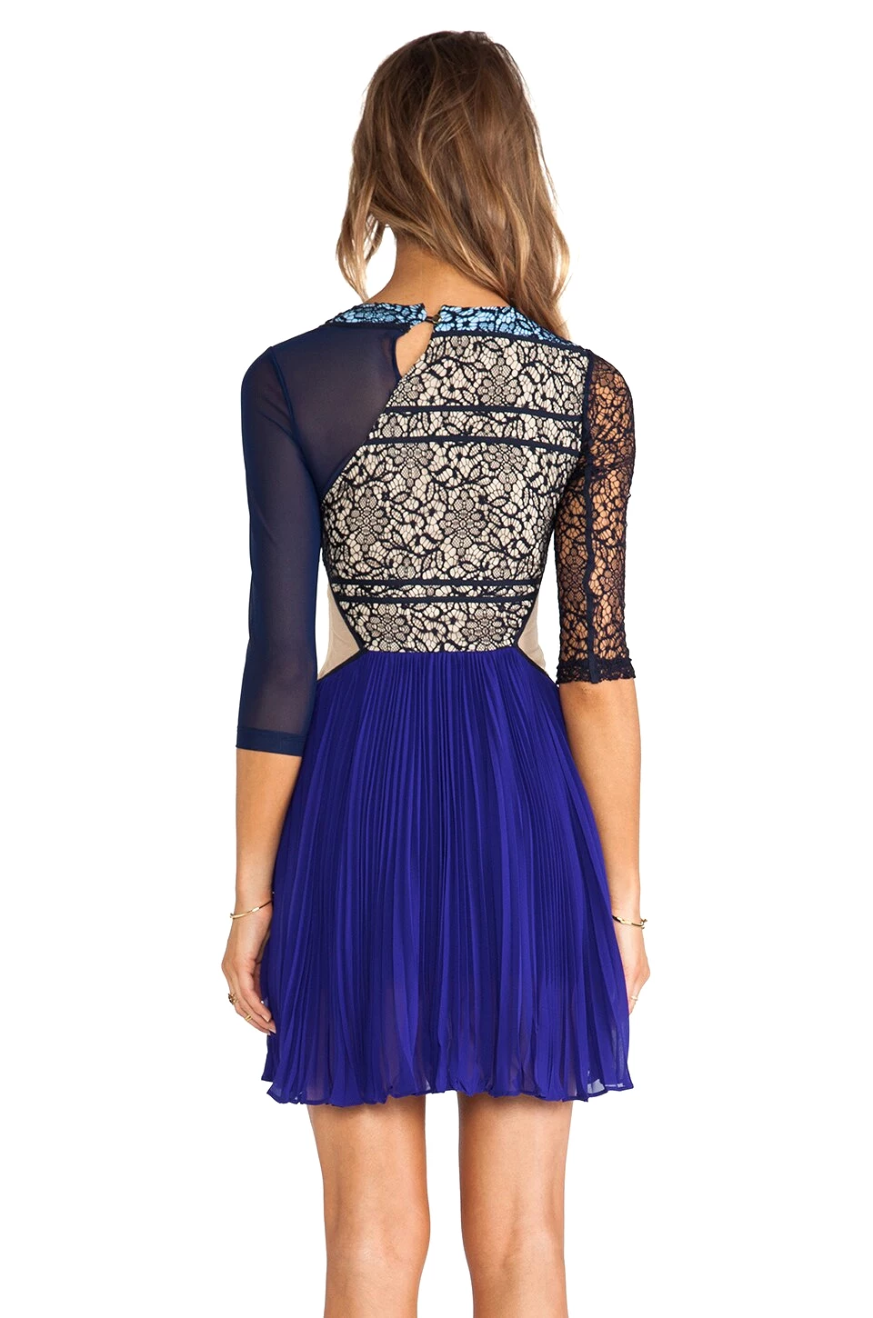 Blue Lace Mini Dress