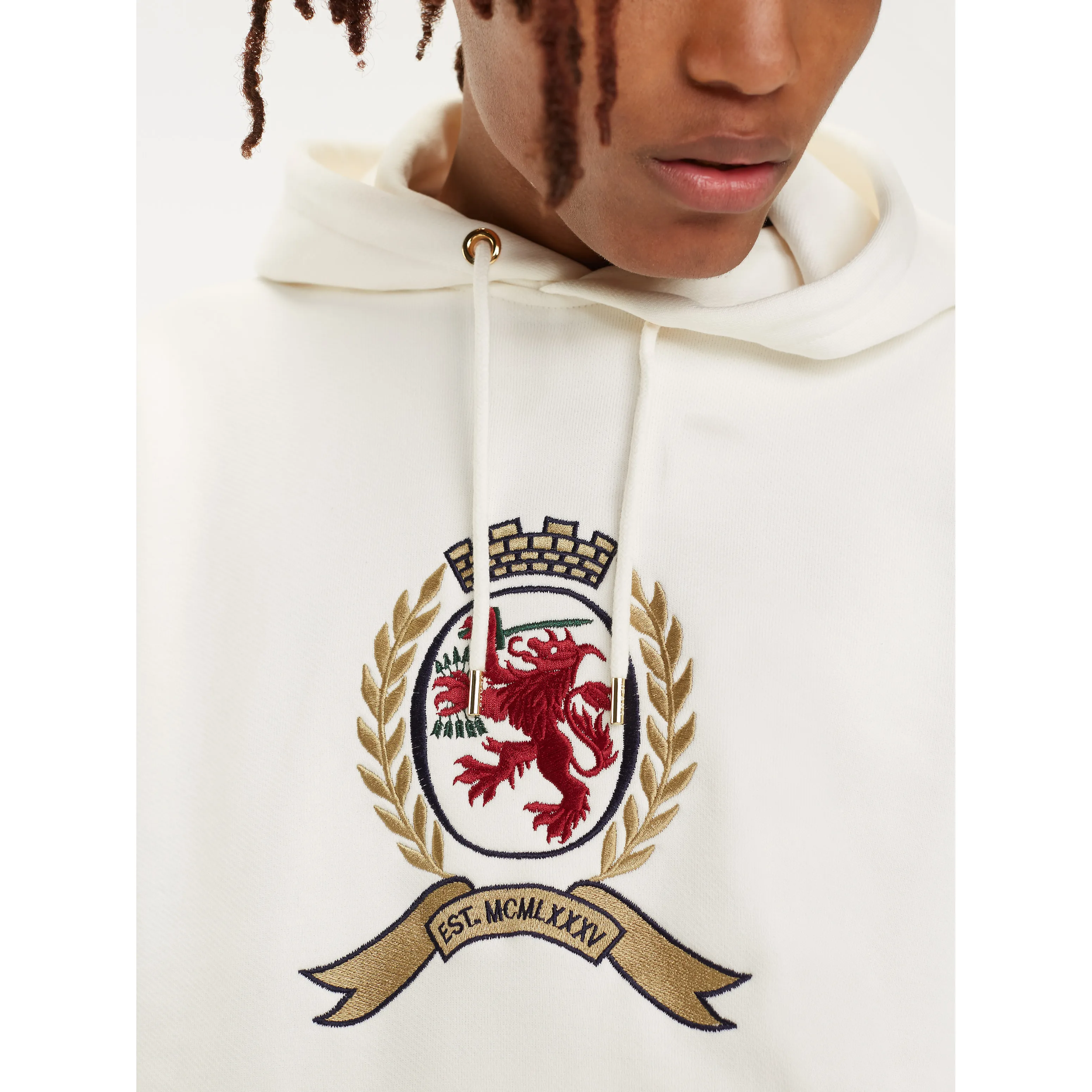 Blue Repeat Crest Logo Hoody | Sweatshirts & Hoodies | Tommy Hilfiger