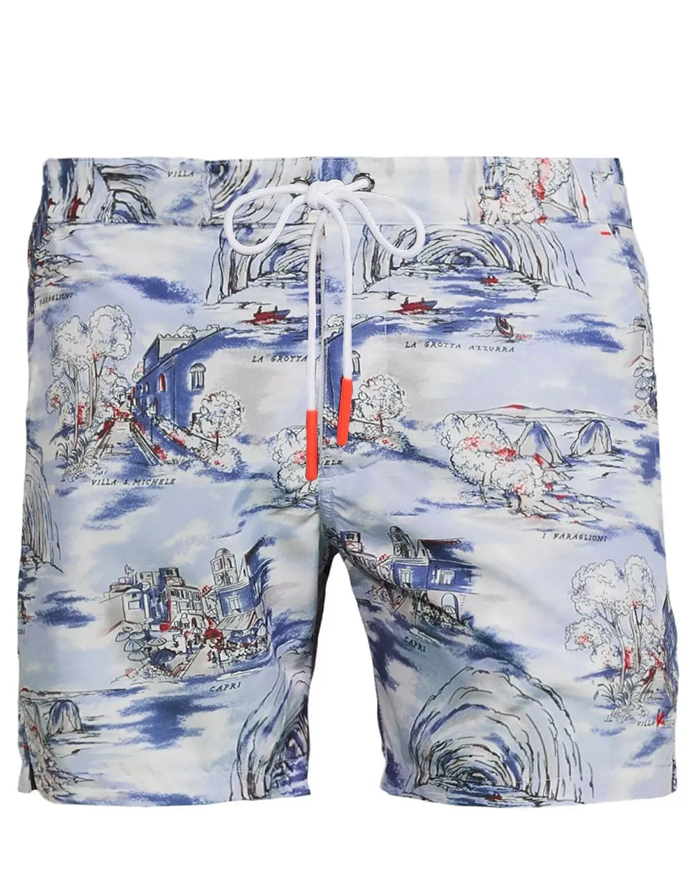 Blue Watercolor Swim Short