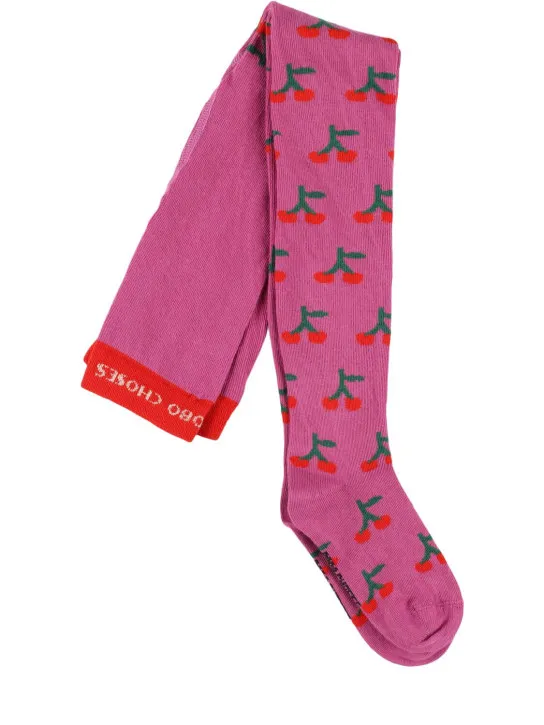 Bobo Choses   Cherry print cotton blend tights 