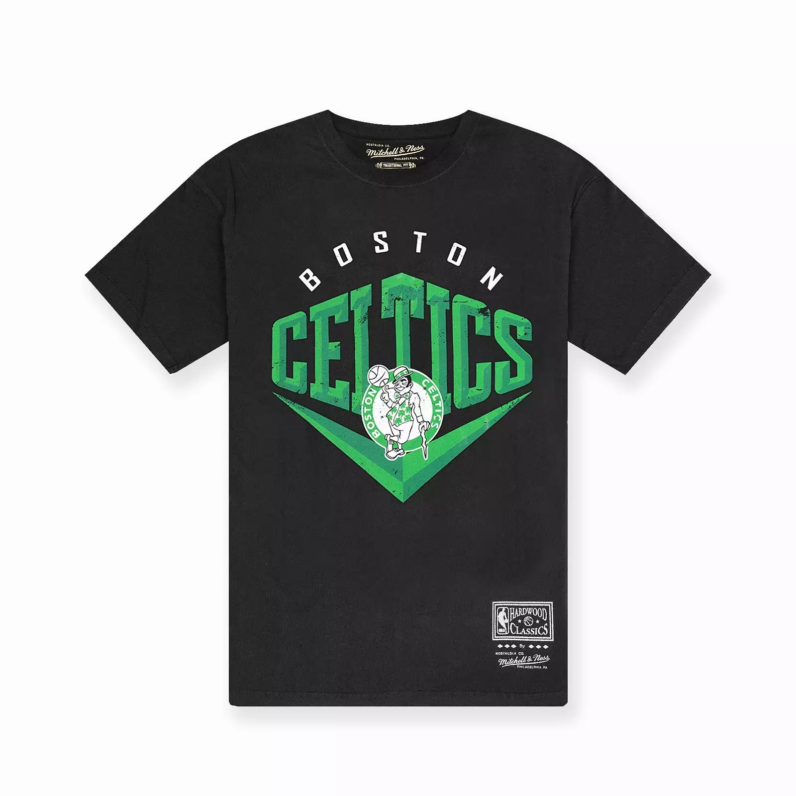 Boston Celtics Beveled Tee - Faded Black