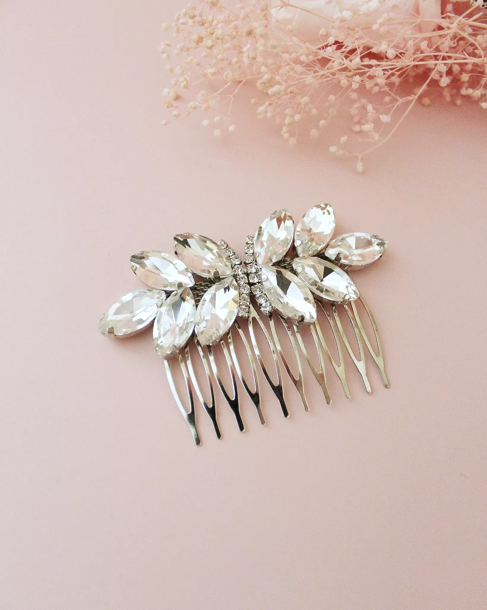 Butterfly Jeweled Hair Comb