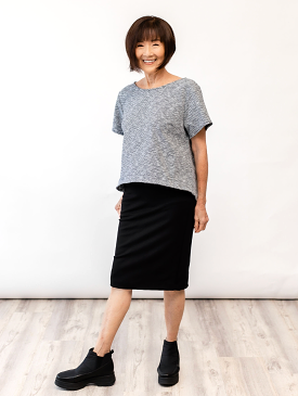 Cali Skirt - Jet Black Double Knit