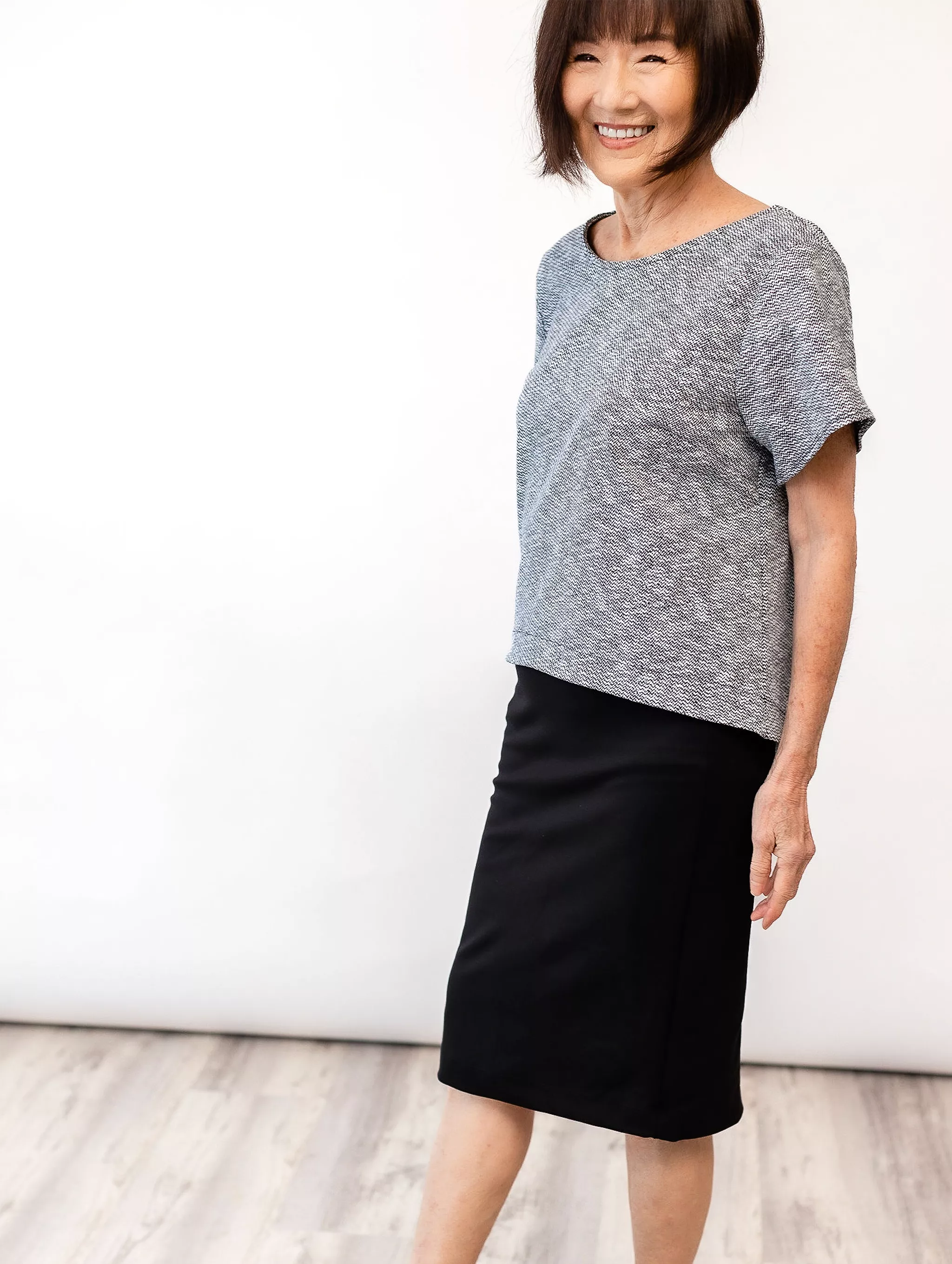 Cali Skirt - Jet Black Double Knit