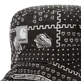 Carhartt WIP x Slam Jam Bandana Bucket HatRinsed Black & White