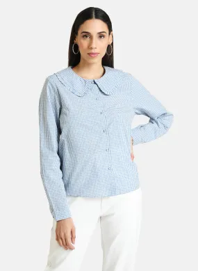 Checked Peter Pan Collar Shirt