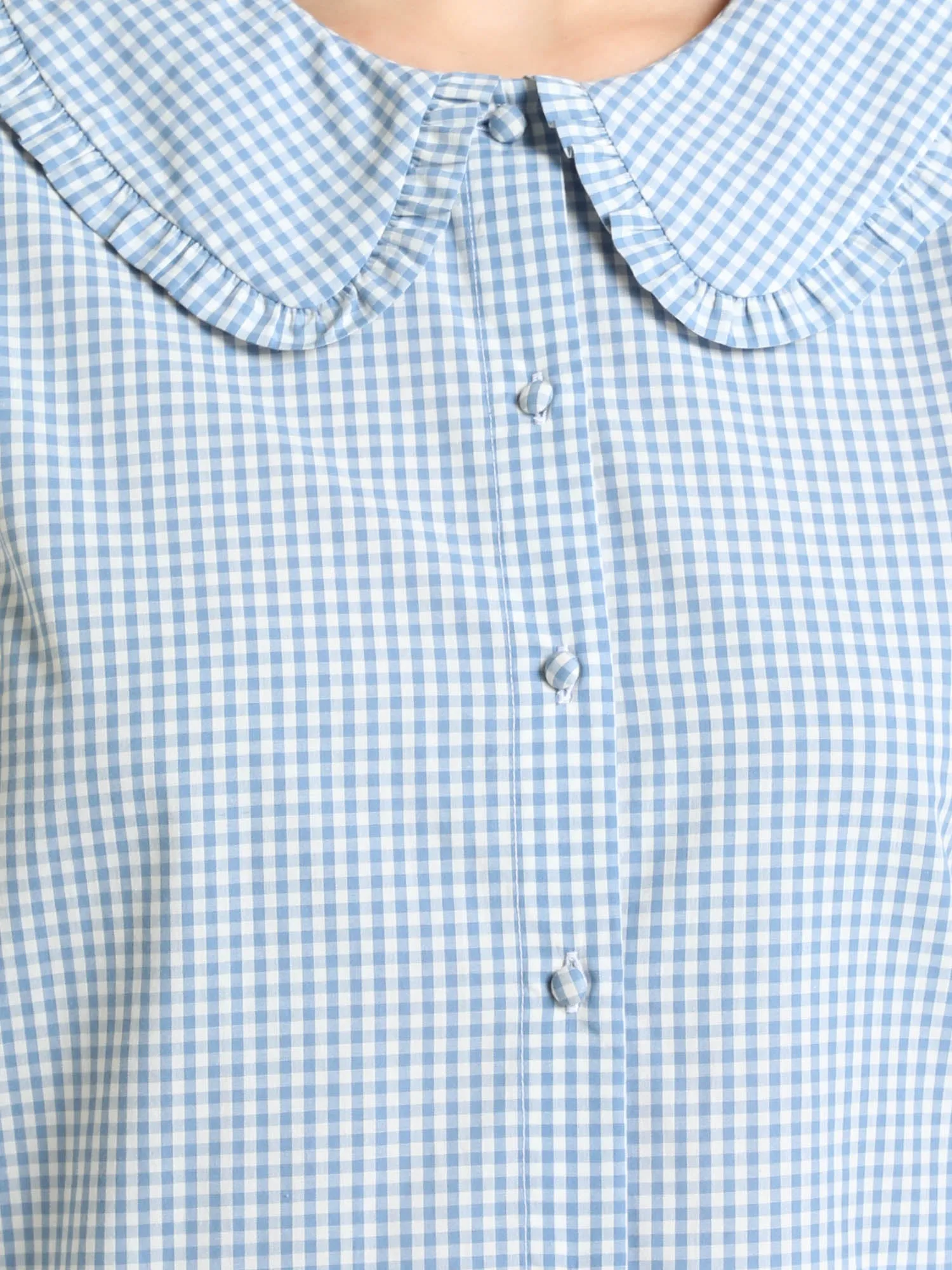 Checked Peter Pan Collar Shirt