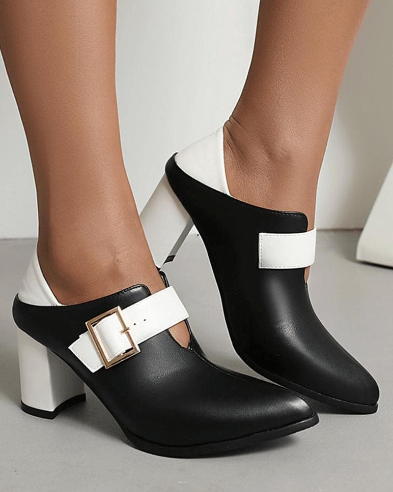 Color-Blocking Heels (Dual Wear)