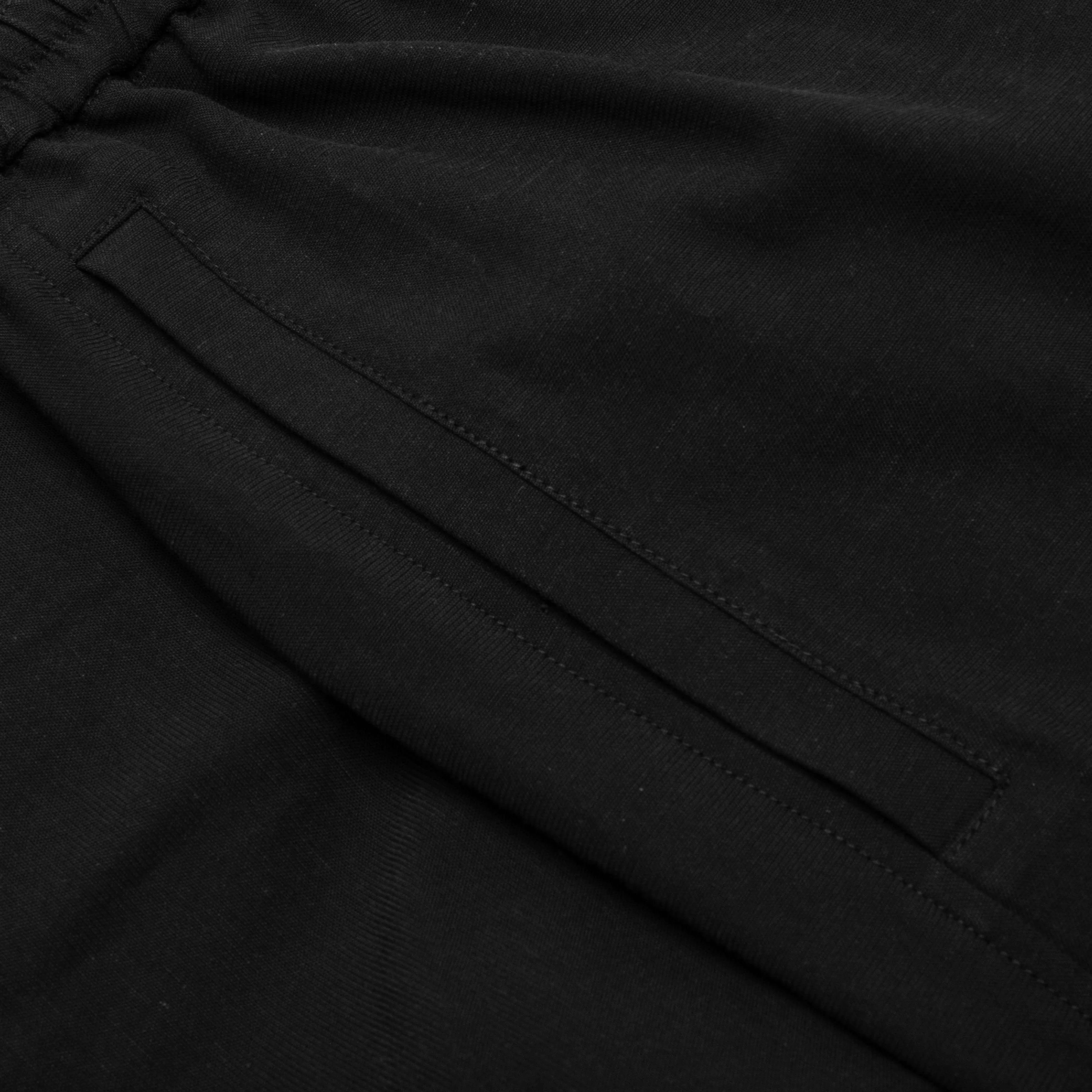 Cotton-Linen Core Pant - Black