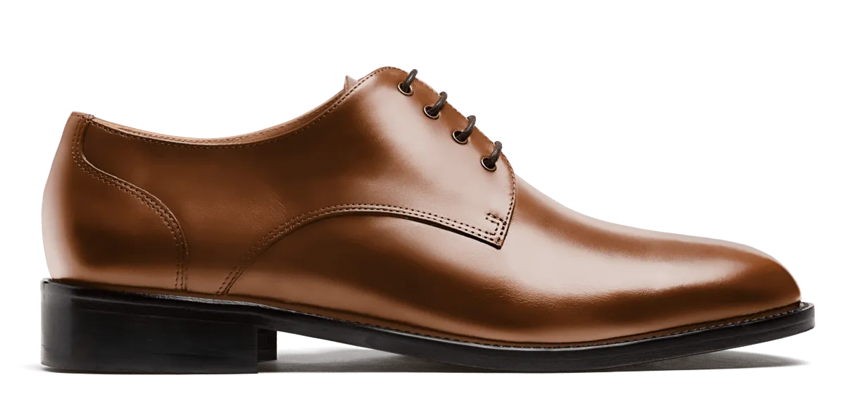 Derby shoes in brown leather