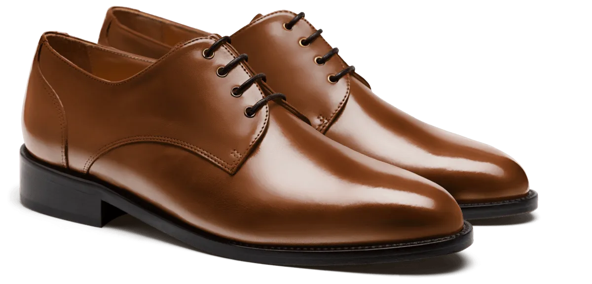 Derby shoes in brown leather