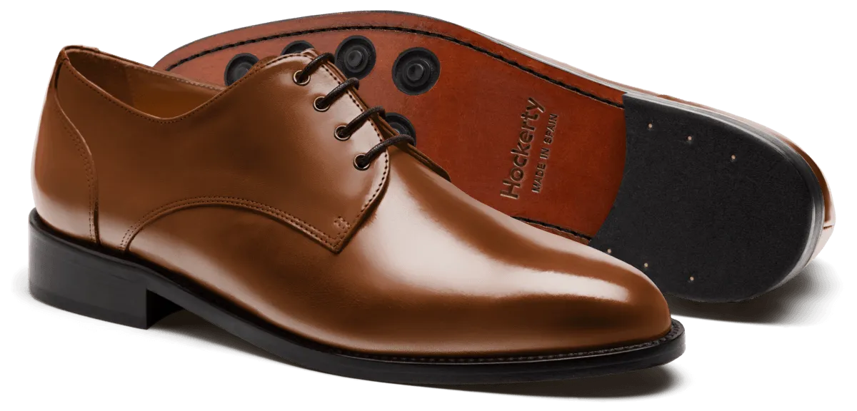 Derby shoes in brown leather