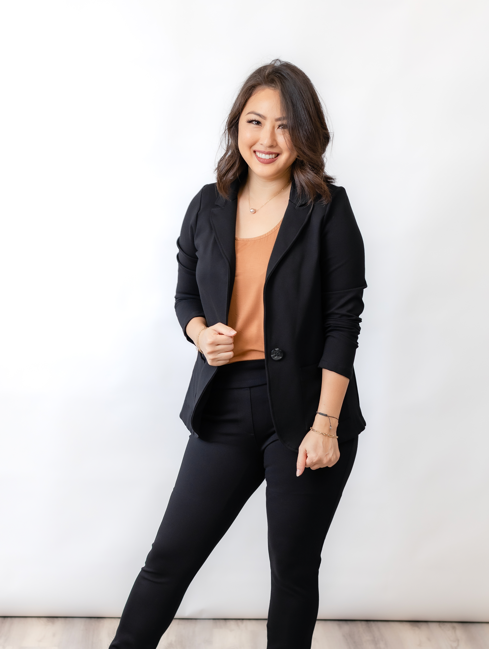 Diana Blazer - Jet Black Double Knit