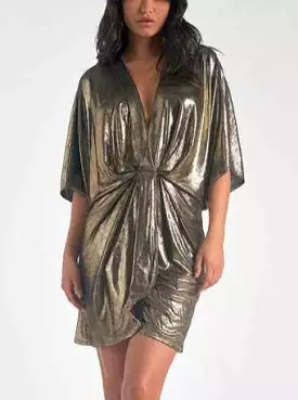 DOLMAN GOLD MINI DRESS