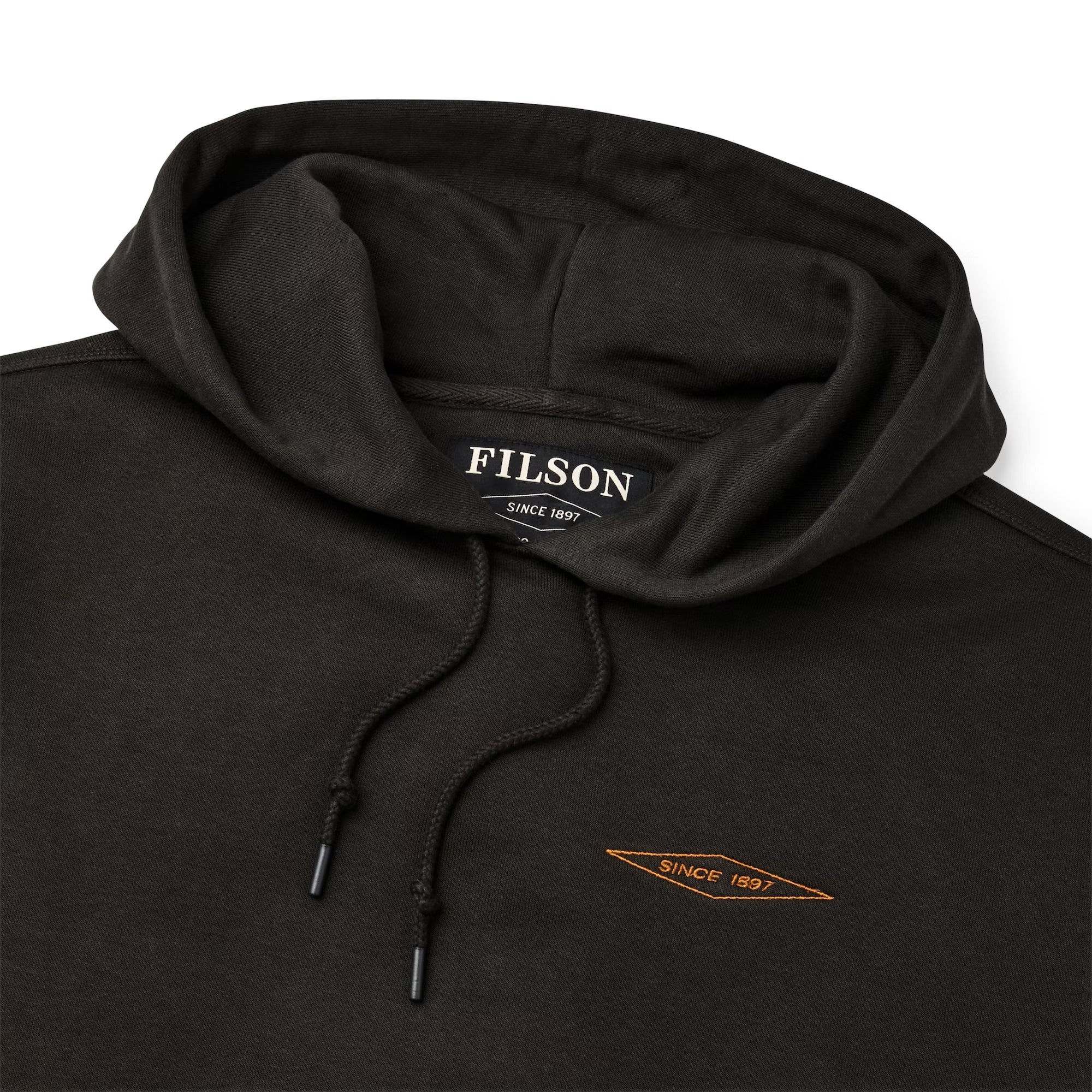 Filson Prospector Embroidered Hoodie - Faded Black / Gold Diamond