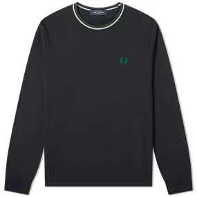 Fred Perry Long Sleeve Twin Tipped TeeNavy