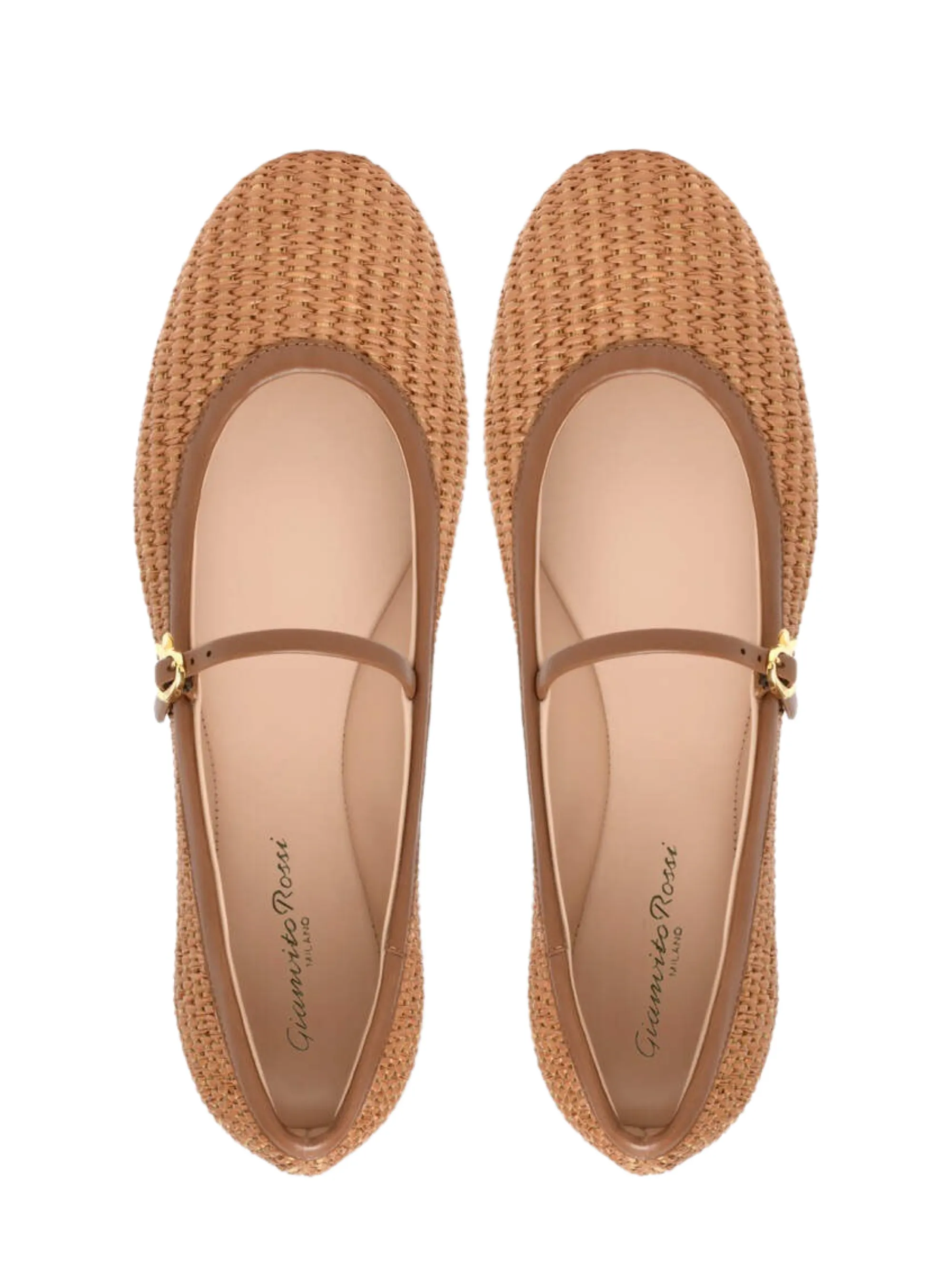 Gianvito Rossi Ballet Flat in Cuoio/Cuoio